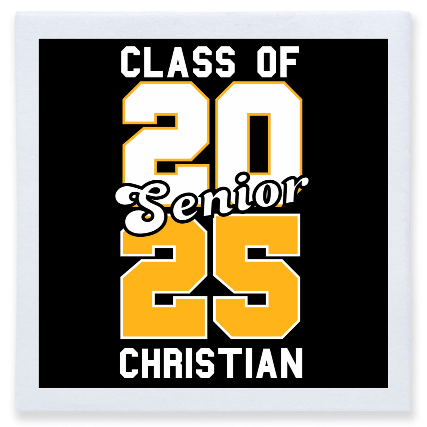 2025 Class Of Senior Christian Full Color 3ply Premium Beverage Napkins Style 171111