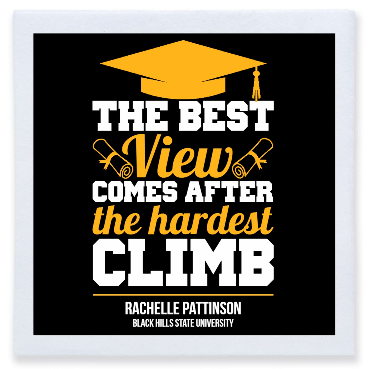 The Best View Comes After The Hardest Climb Full Color 3ply Premium Beverage Napkins Style 172169
