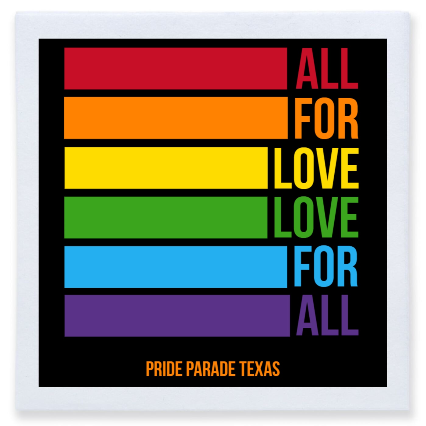 All For Love Love For All Full Color 3ply Premium Beverage Napkins Style 173529