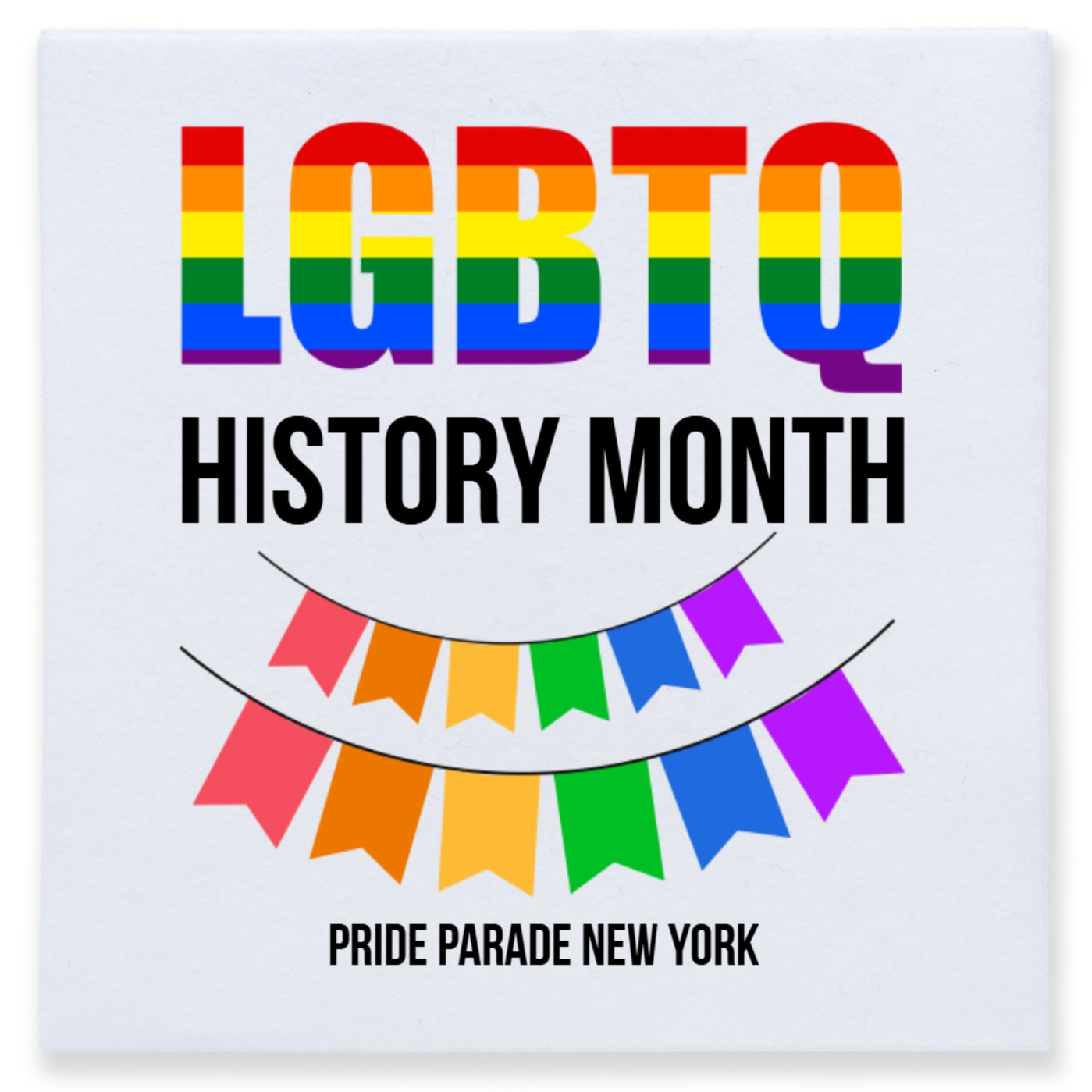 Lgbtq History Month Full Color 3ply Premium Beverage Napkins Style 173556