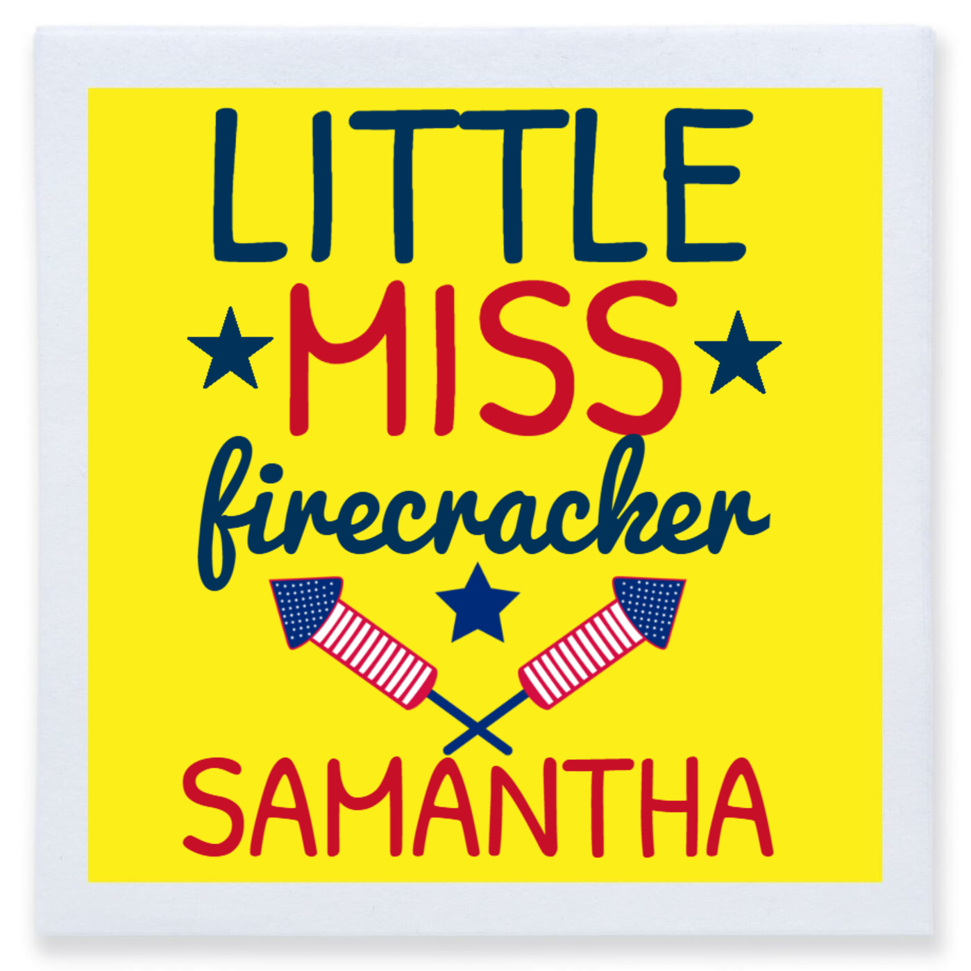 Little Miss Firecracker Full Color 3ply Premium Beverage Napkins Style 173031