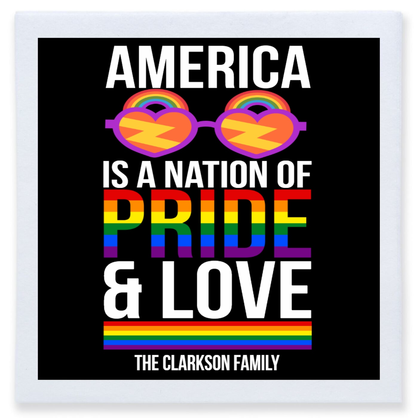 America Is Nation Pride And Love Of Full Color 3ply Premium Beverage Napkins Style 173244