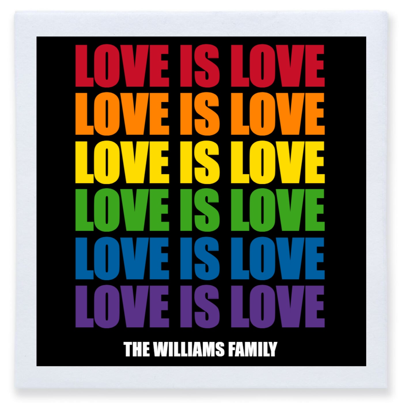 Love Is Love Full Color 3ply Premium Beverage Napkins Style 173235