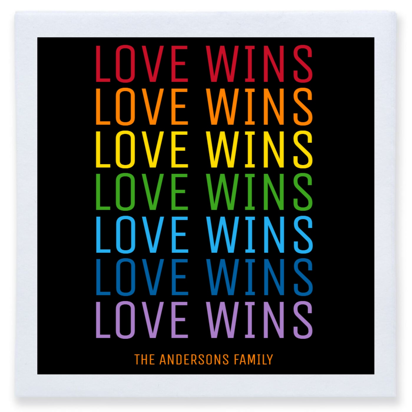 Love Wins Full Color 3ply Premium Beverage Napkins Style 173366