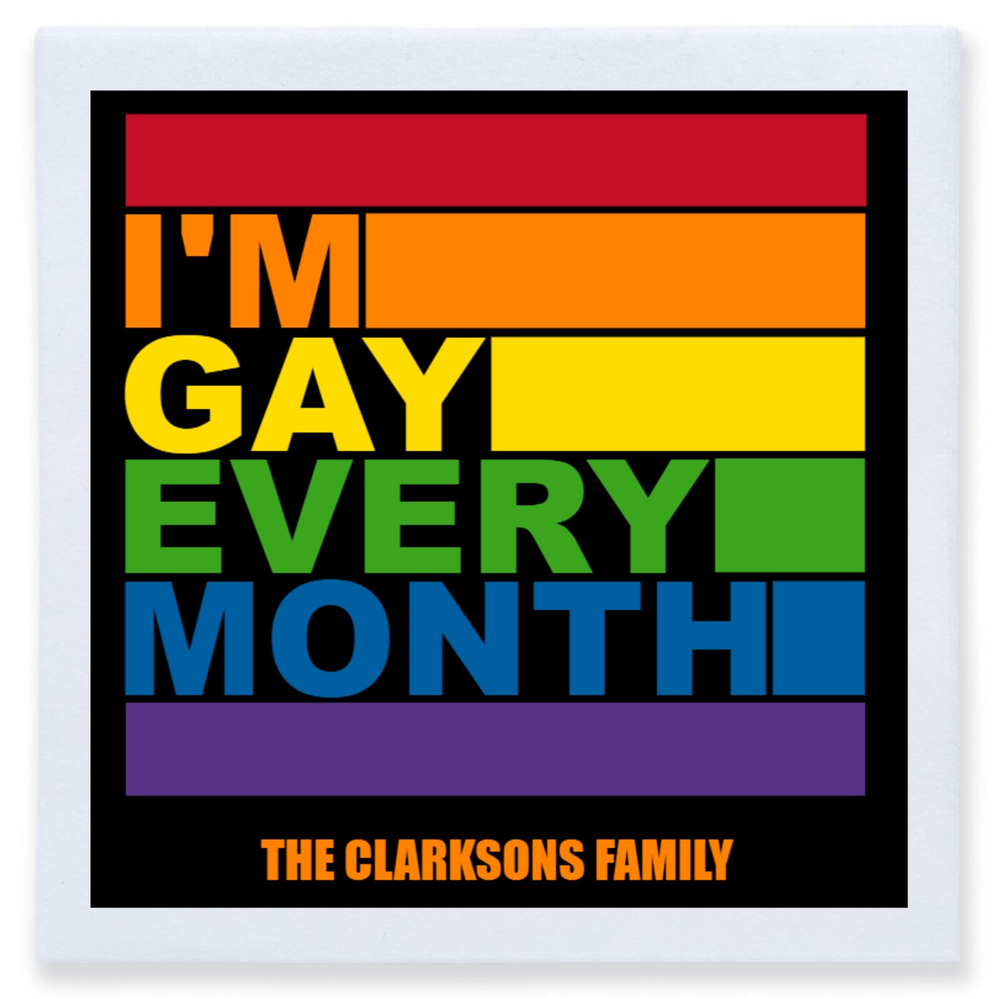 I'm Gay Every Month Im Full Color 3ply Premium Beverage Napkins Style 173142