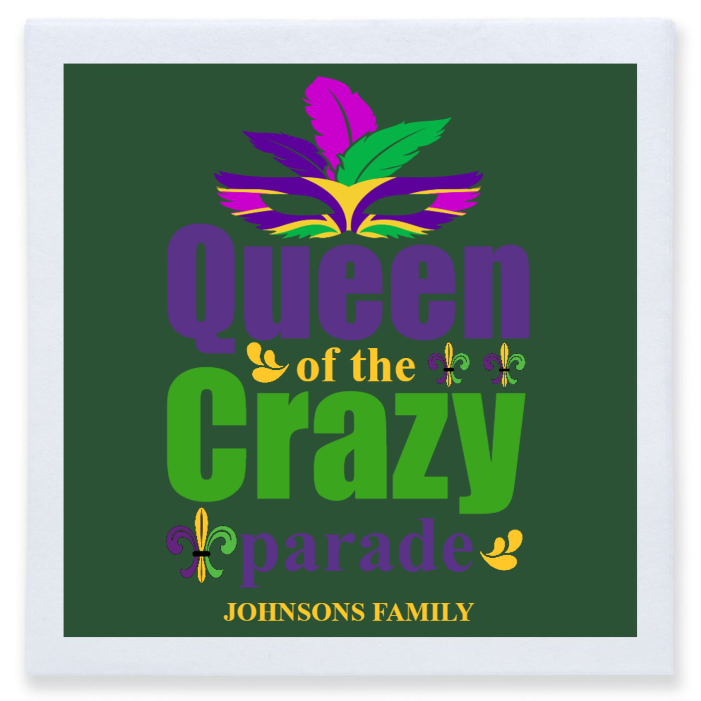 Queen Of The Crazy Parade Full Color 3ply Premium Beverage Napkins Style 170325