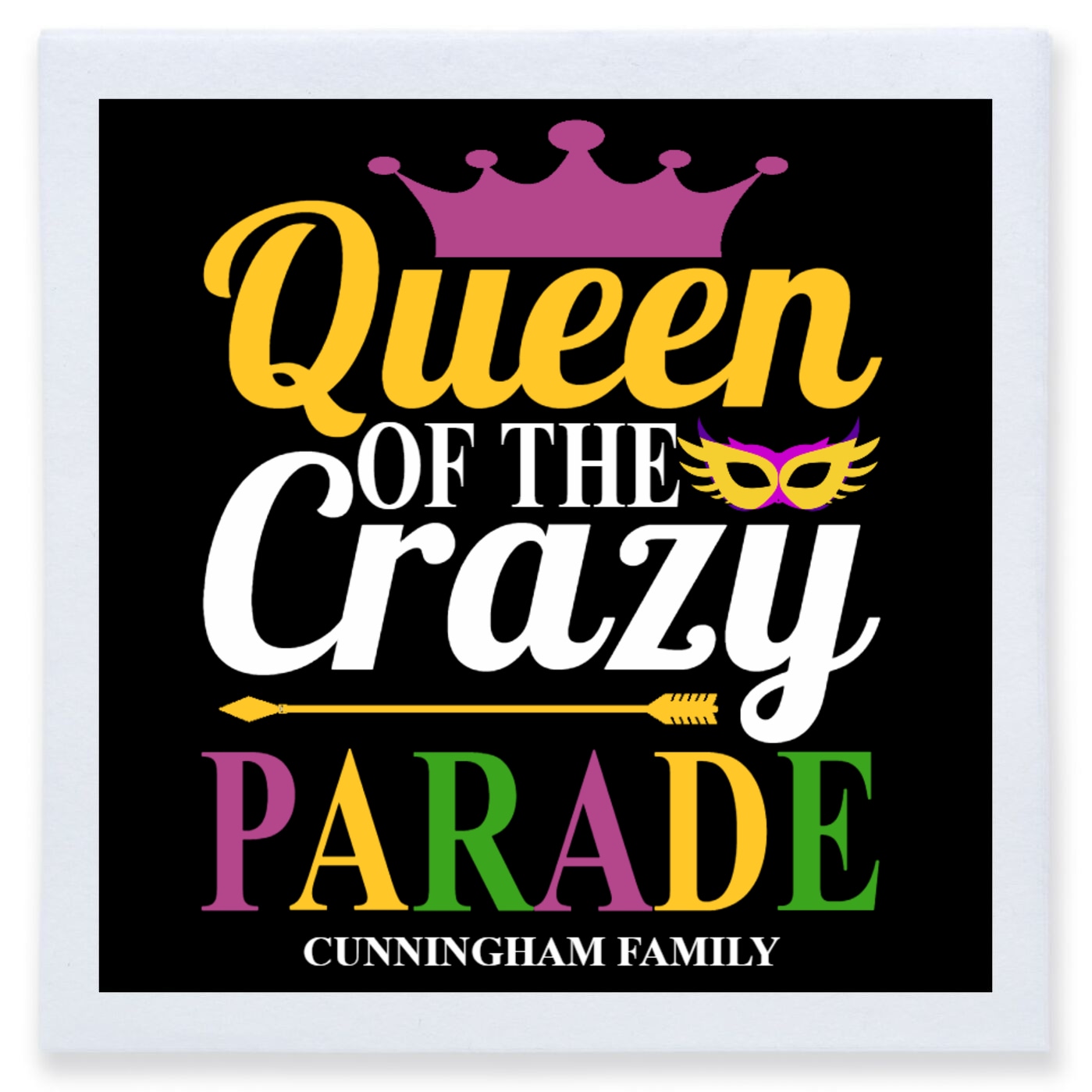 Queen Of The Crazy Parade Full Color 3ply Premium Beverage Napkins Style 170331