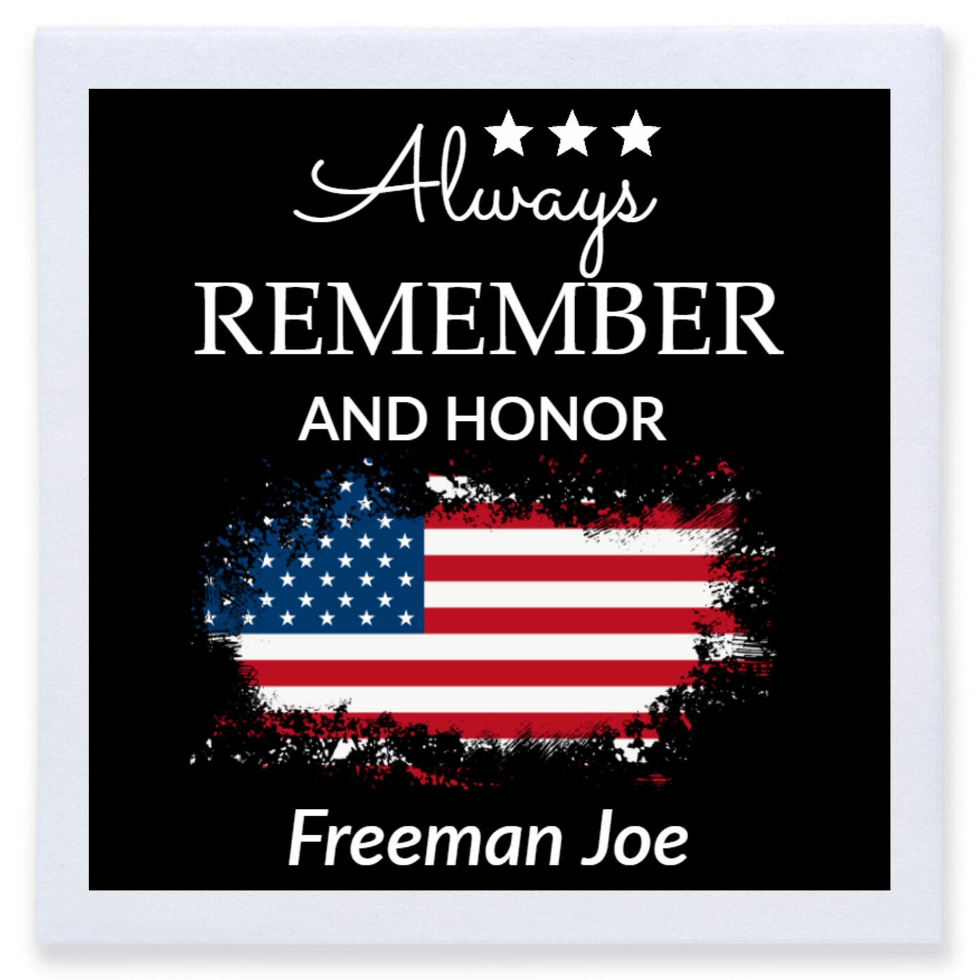 Always Remember And Honor Full Color 3ply Premium Beverage Napkins Style 172507