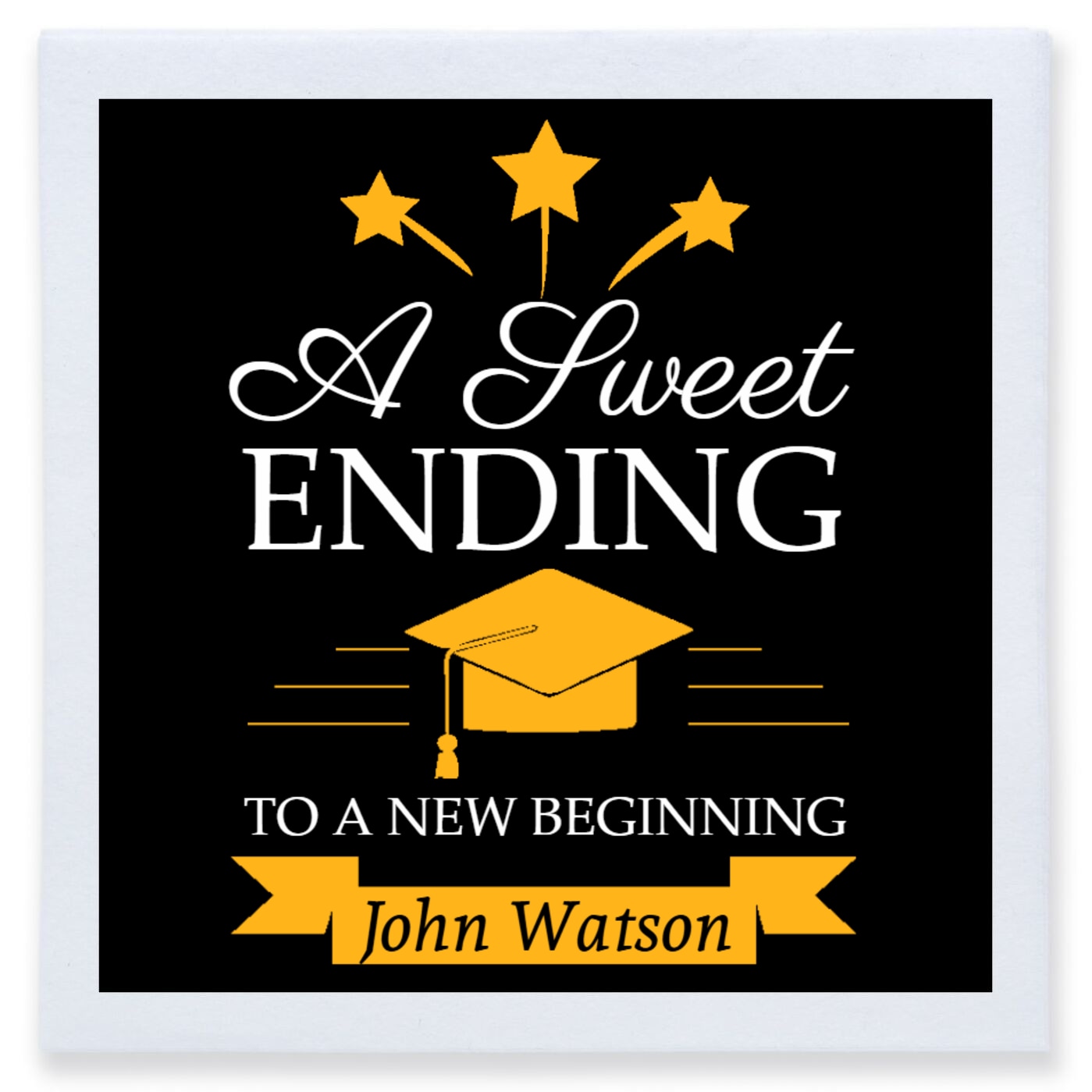 A Sweet Ending To A New Beginning Full Color 3ply Premium Beverage Napkins Style 171701