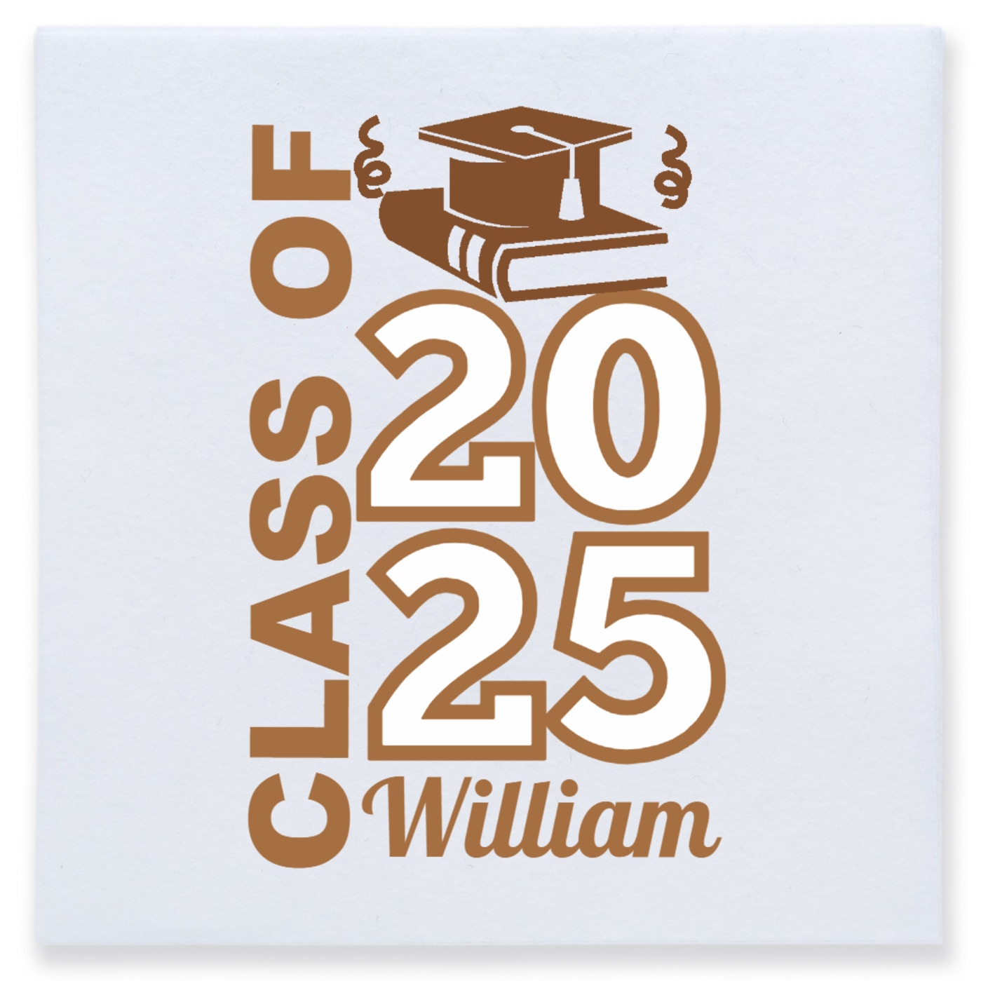 Class Of 2025 Full Color 3ply Premium Beverage Napkins Style 171337