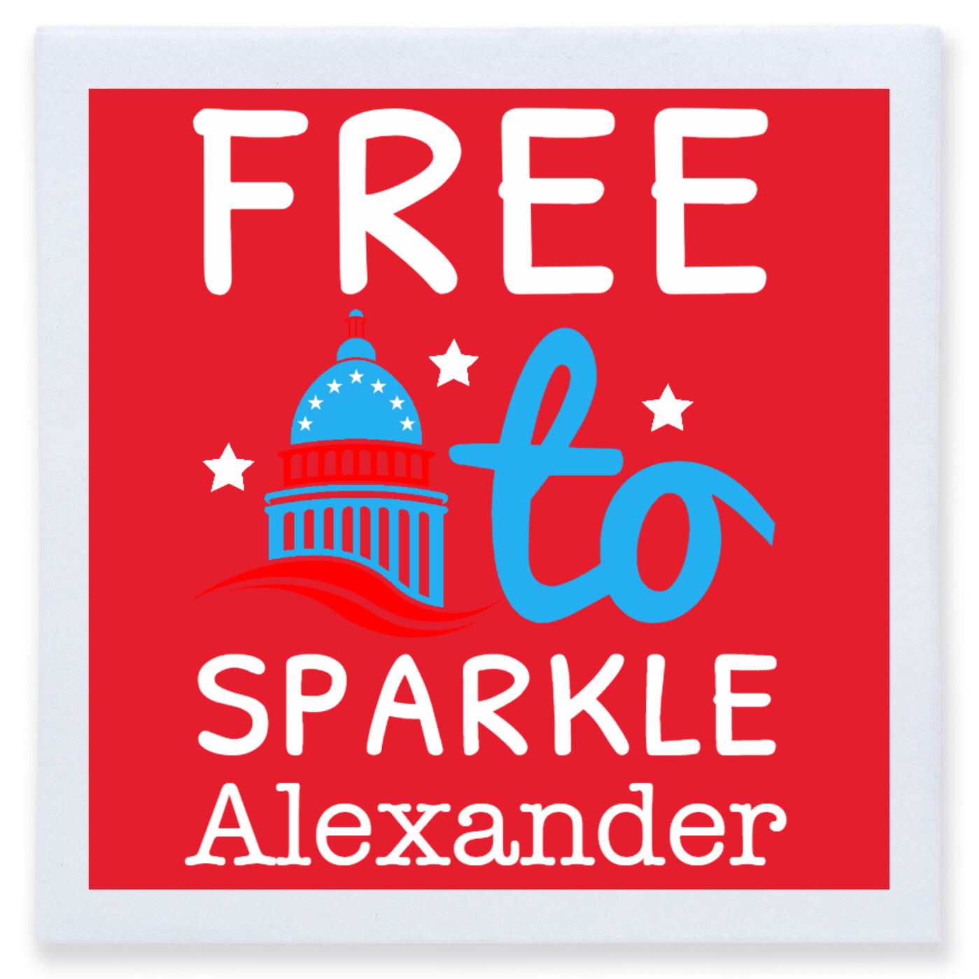 Free To Sparkle Full Color 3ply Premium Beverage Napkins Style 173035