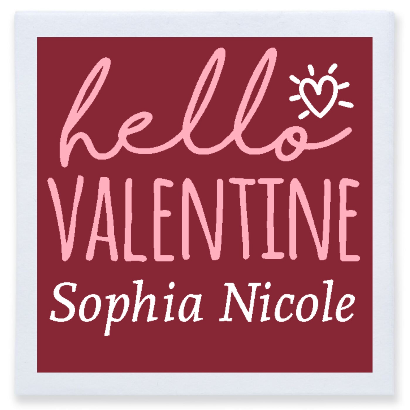 Hello Valentine Sohpia Nicole Full Color 3ply Premium Beverage Napkins Style 169476