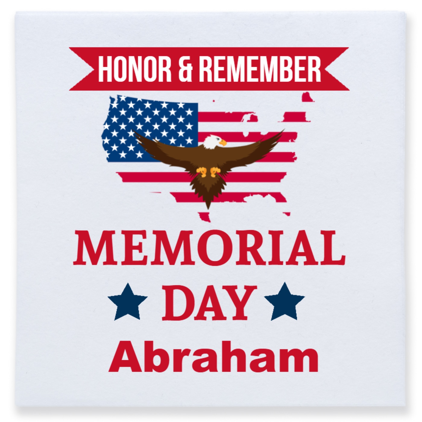 Honor Remember Memorial Day Full Color 3ply Premium Beverage Napkins Style 172674