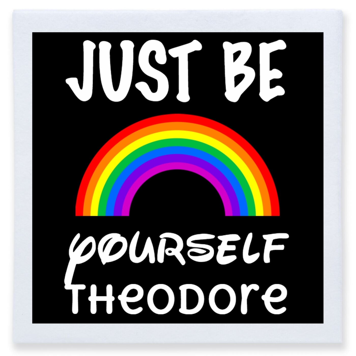 Just Be Yourself Full Color 3ply Premium Beverage Napkins Style 173153