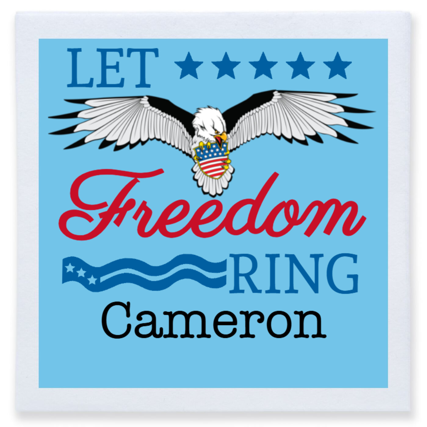Let Freedom Ring Full Color 3ply Premium Beverage Napkins Style 173009