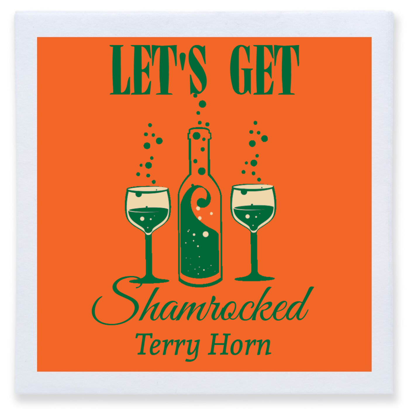 Let's Get Shamrocked Terry Horn Full Color 3ply Premium Beverage Napkins Style 170069