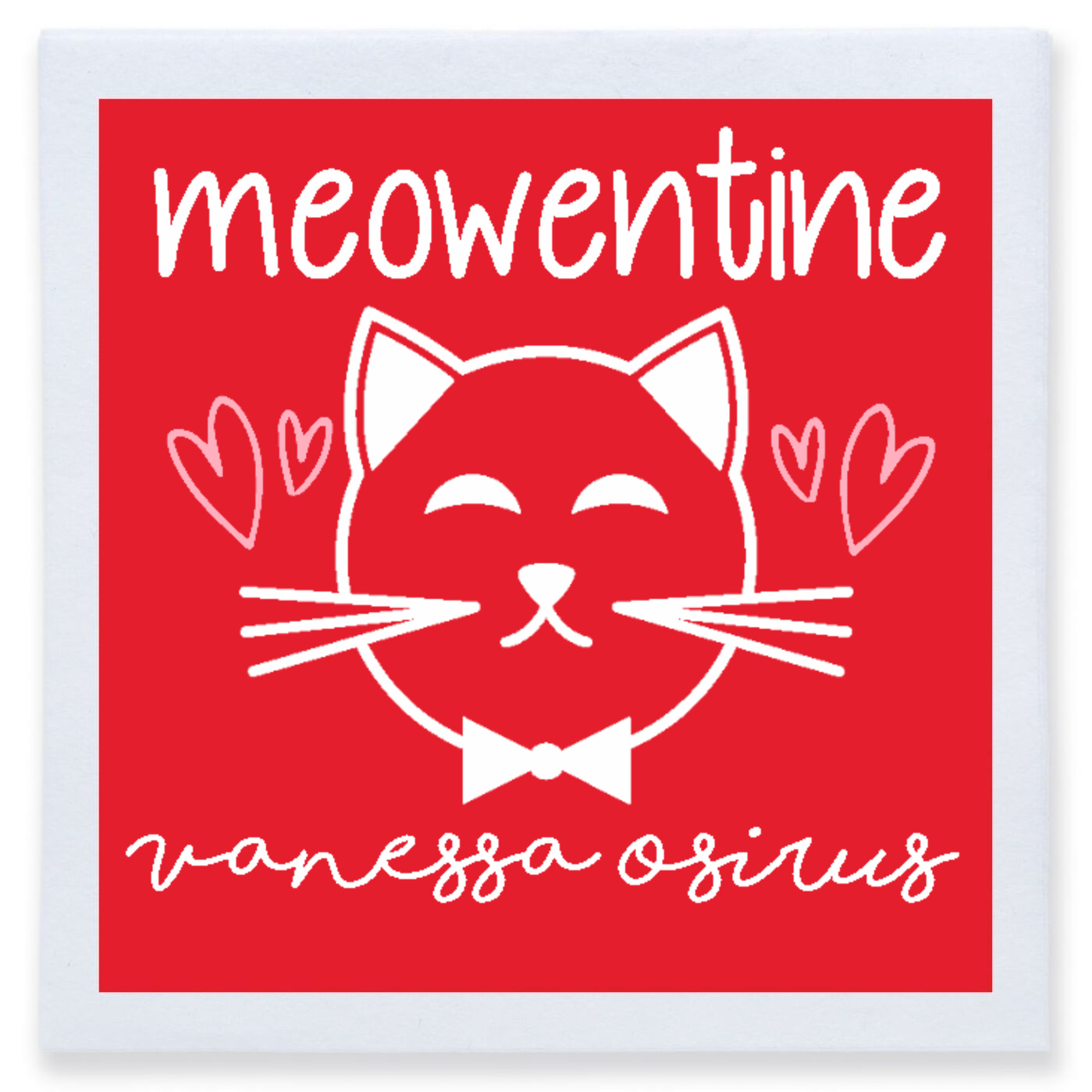 Meowentine Vanessa Osirus Full Color 3ply Premium Beverage Napkins Style 169478