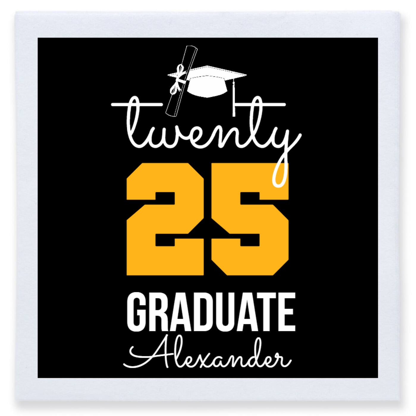 Twenty 25 Graduate Full Color 3ply Premium Beverage Napkins Style 171426