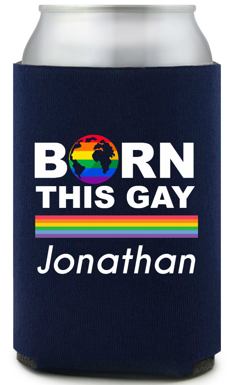 Born This Gay Full Color Foam Collapsible Coolies All Over Print Style 173191
