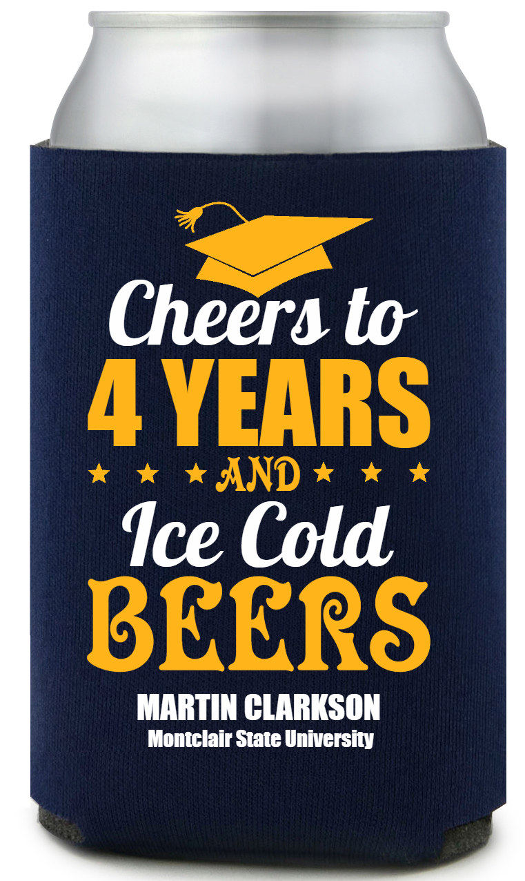 Cheers To 4 Hers Andice Cold Beers Years Full Color Foam Collapsible Coolies All Over Print Style 172714