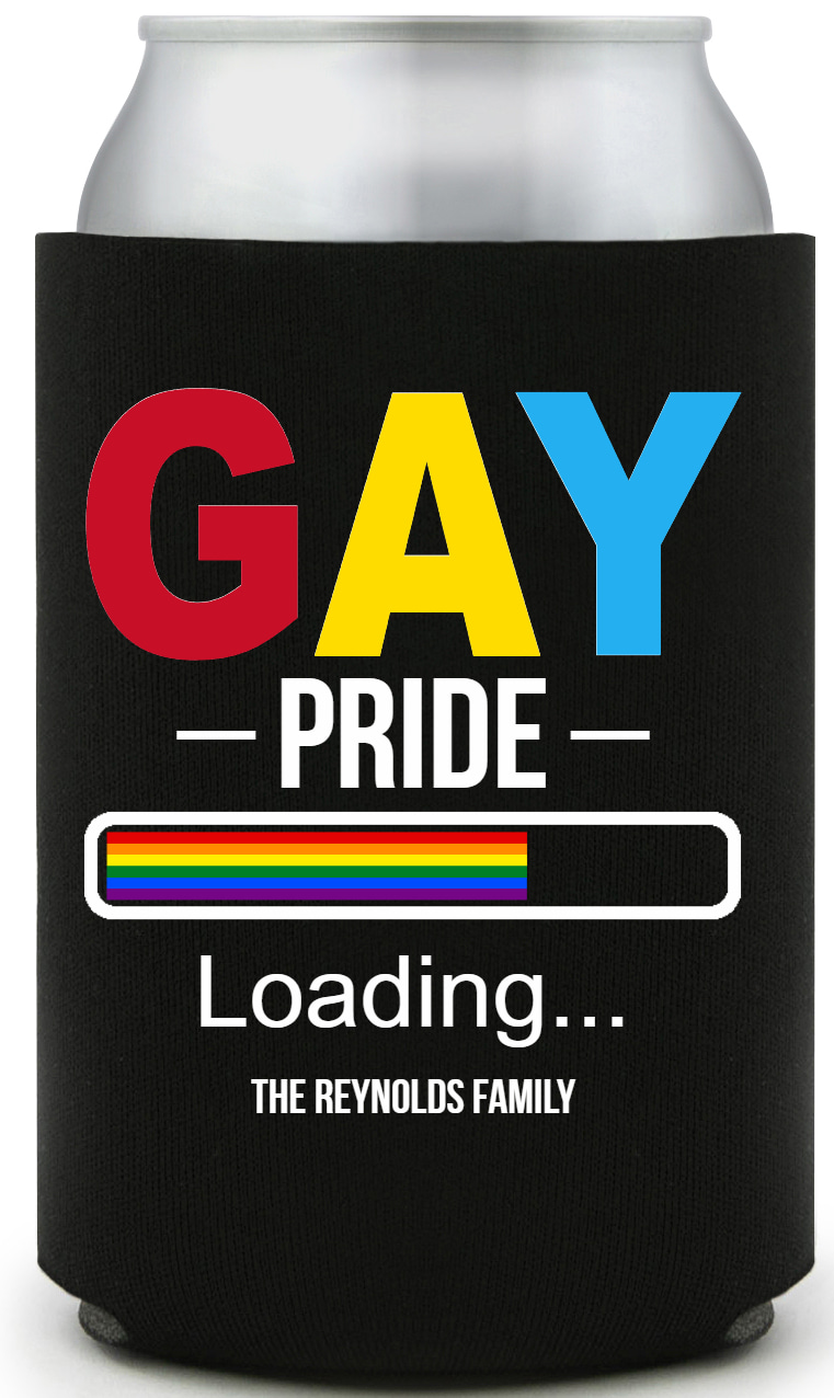 Gay Pride Loading Full Color Foam Collapsible Coolies All Over Print Style 173205