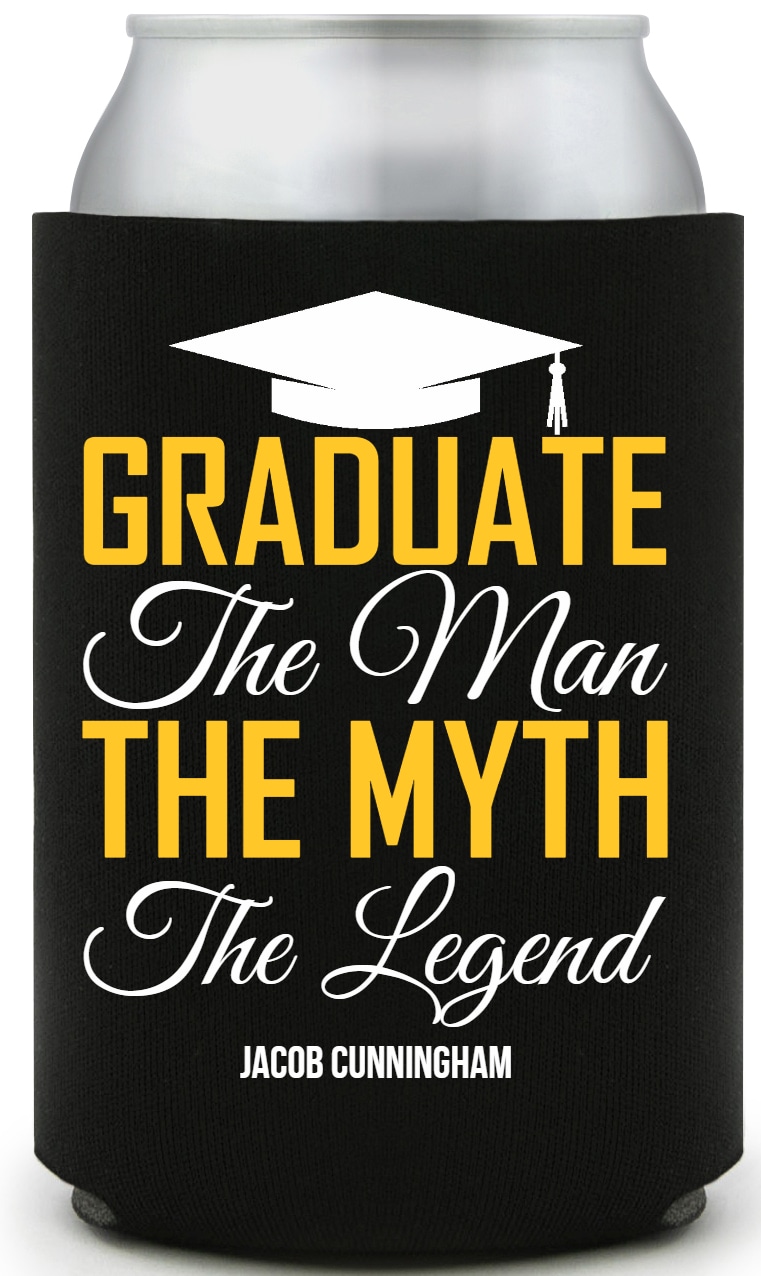 The Man The Myth The Legend Graduate Full Color Foam Collapsible Coolies All Over Print Style 171441