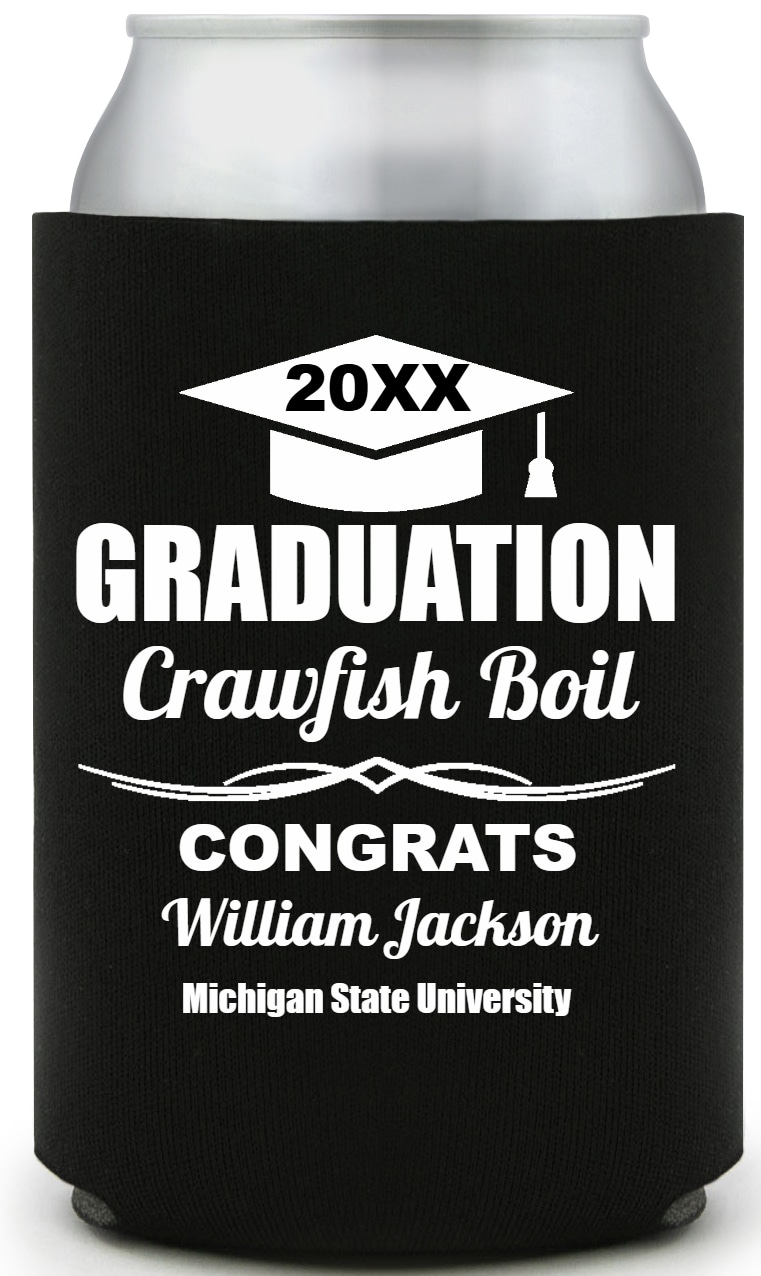 Hgraduation Crawfish Boil 20xx Congrats Full Color Foam Collapsible Coolies All Over Print Style 172735