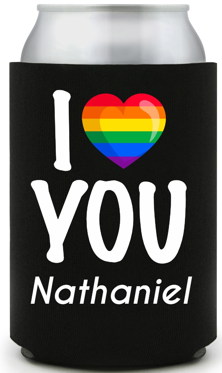 I Love You Full Color Foam Collapsible Coolies All Over Print Style 173197