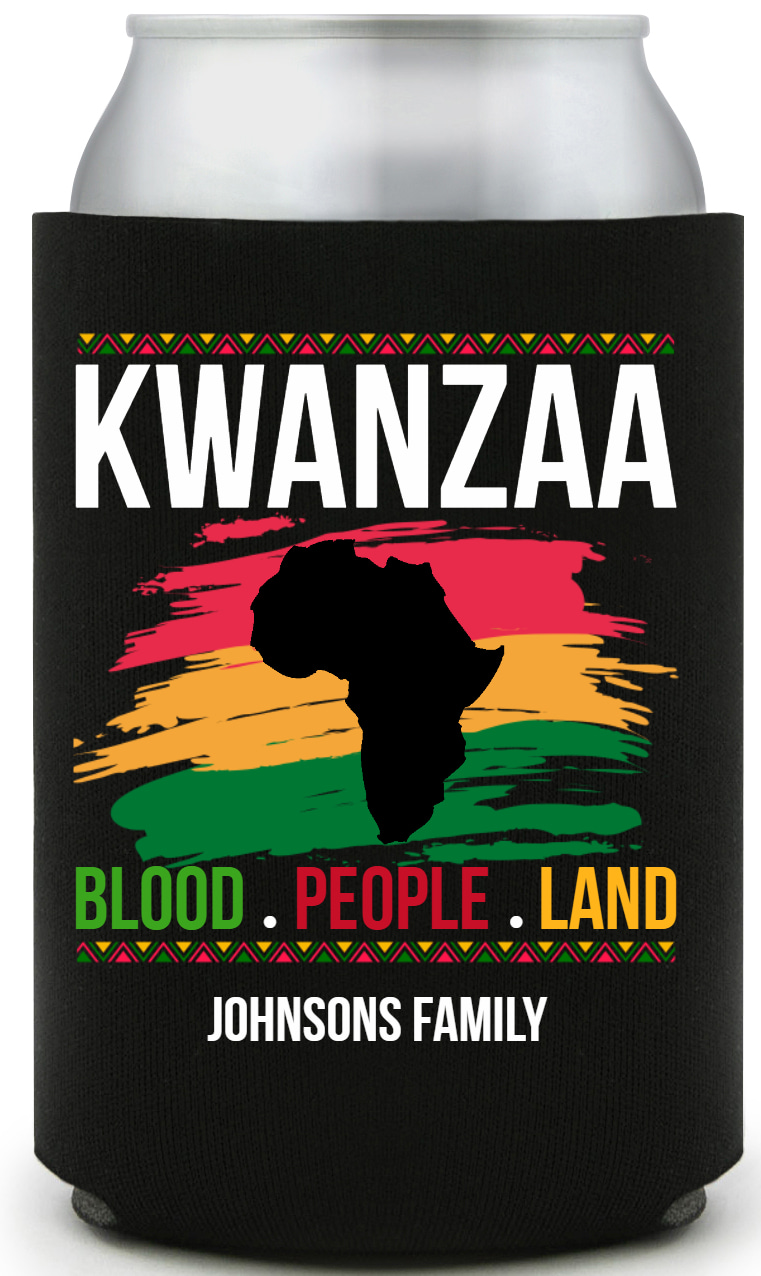 Kwanzaa Blood People Land Full Color Foam Collapsible Coolies All Over Print Style 168528