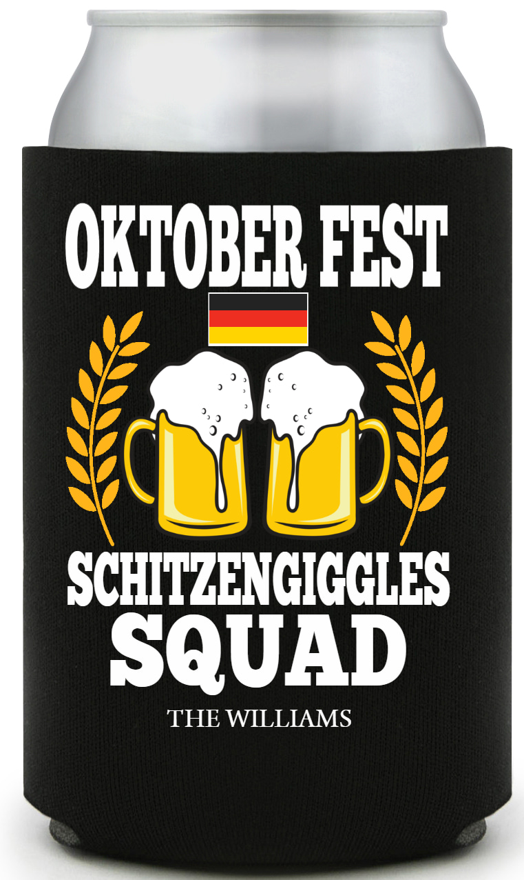 Oktoberfest Schitzengiggles Squad Full Color Foam Collapsible Coolies - All Over Print Style 166874