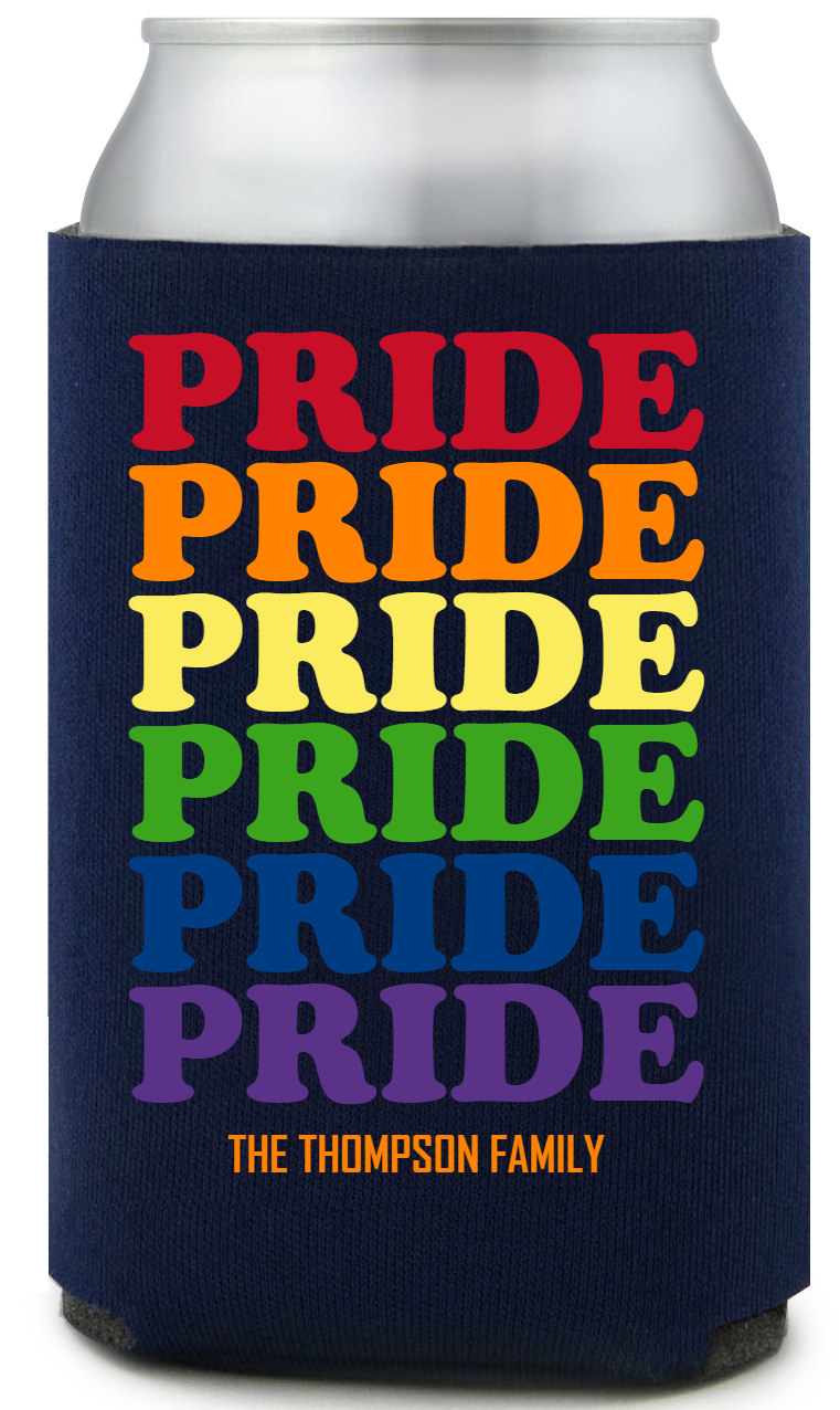 Pride Full Color Foam Collapsible Coolies All Over Print Style 173367