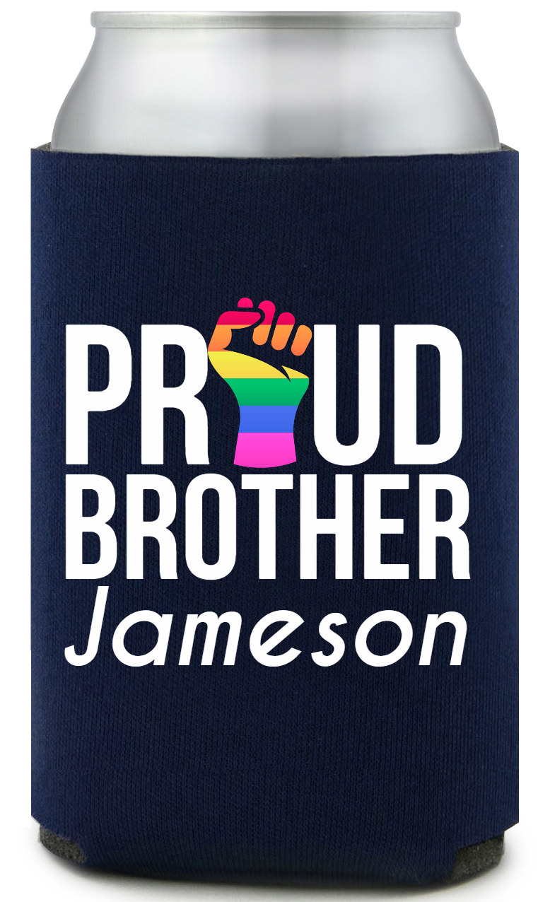 Proud Brother Full Color Foam Collapsible Coolies All Over Print Style 173195