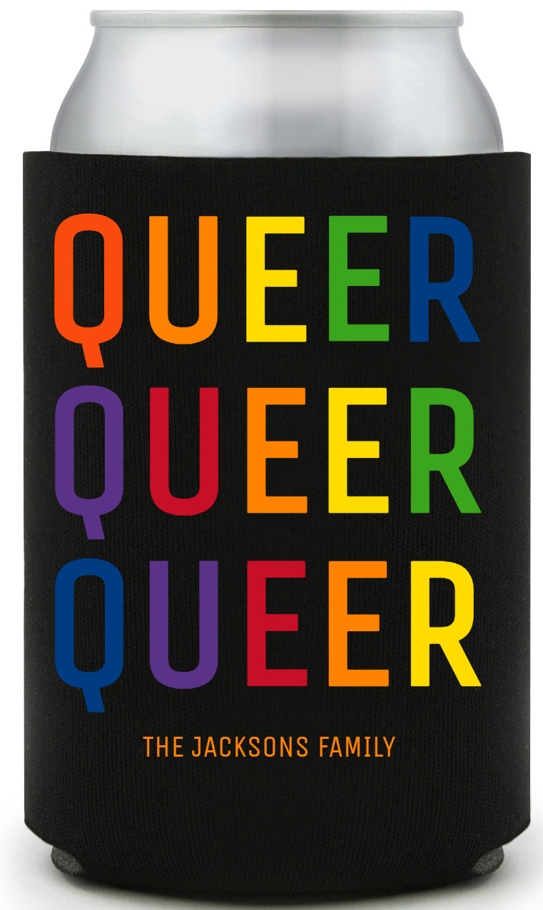 Queer Full Color Foam Collapsible Coolies All Over Print Style 173370