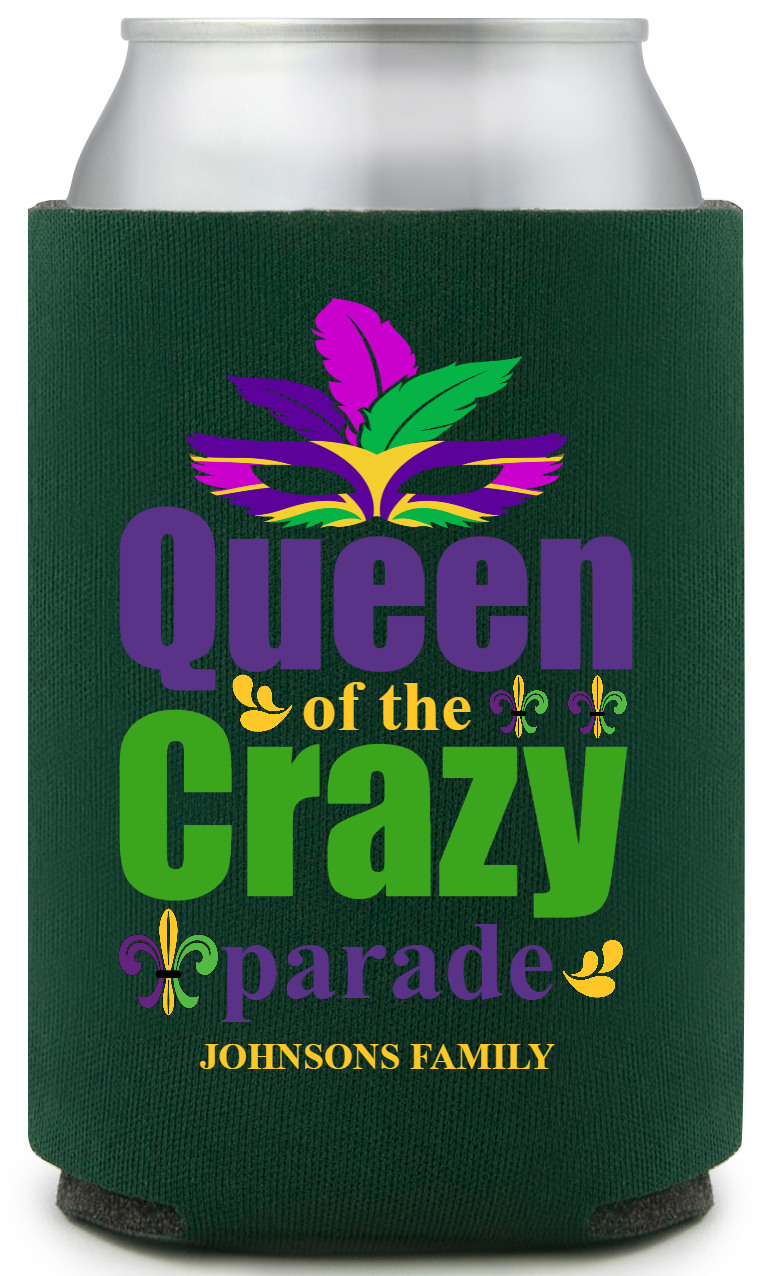 Queen Of The Crazy Parade Full Color Foam Collapsible Coolies All Over Print Style 170325
