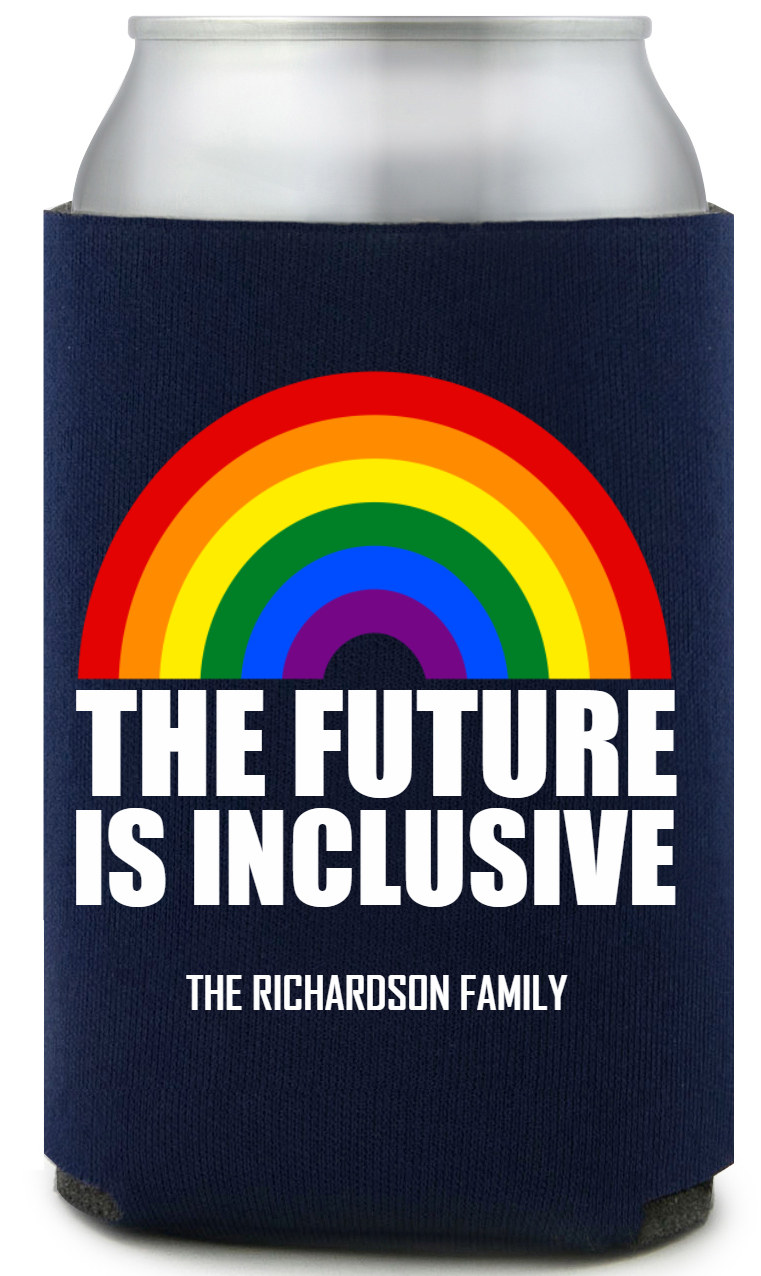 The Future Is Inclusive Full Color Foam Collapsible Coolies All Over Print Style 173371