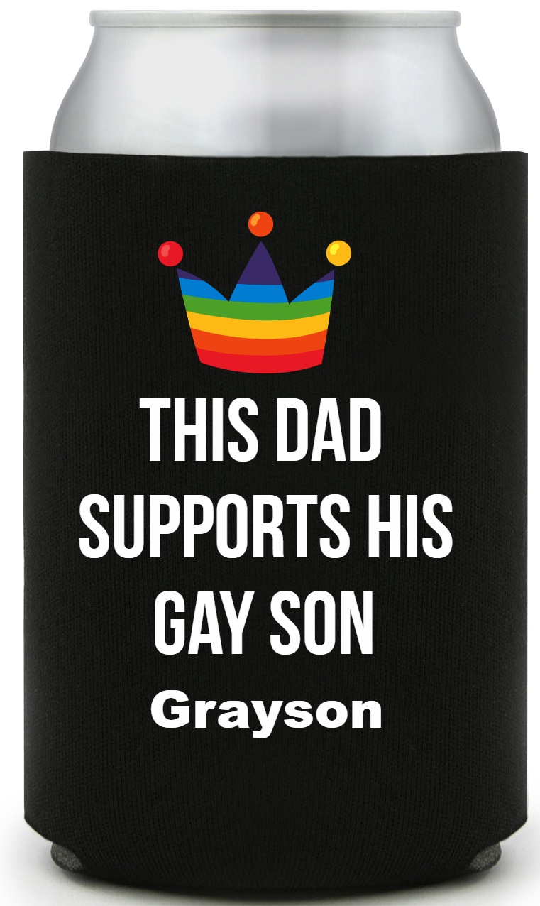 This Dad Supports His Gay Son Full Color Foam Collapsible Coolies All Over Print Style 173097