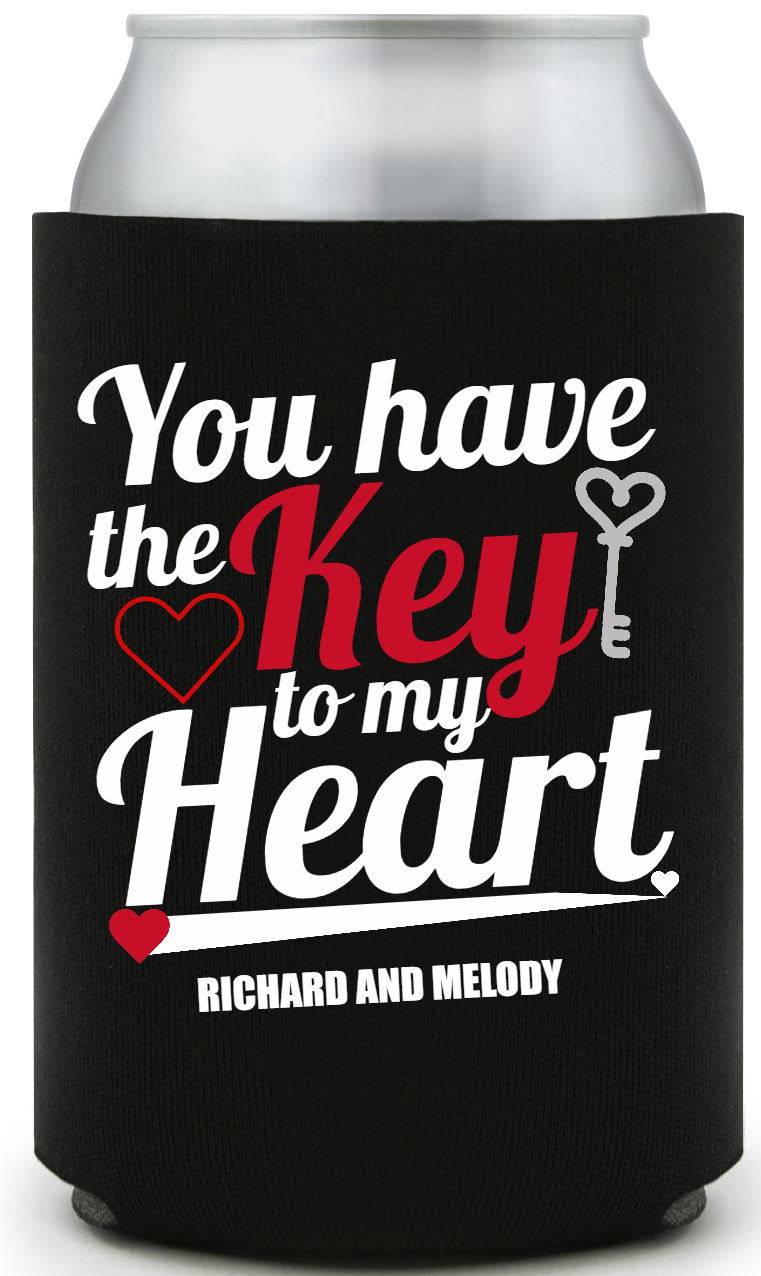 You Have The Key To My Heart Full Color Foam Collapsible Coolies All Over Print Style 169485