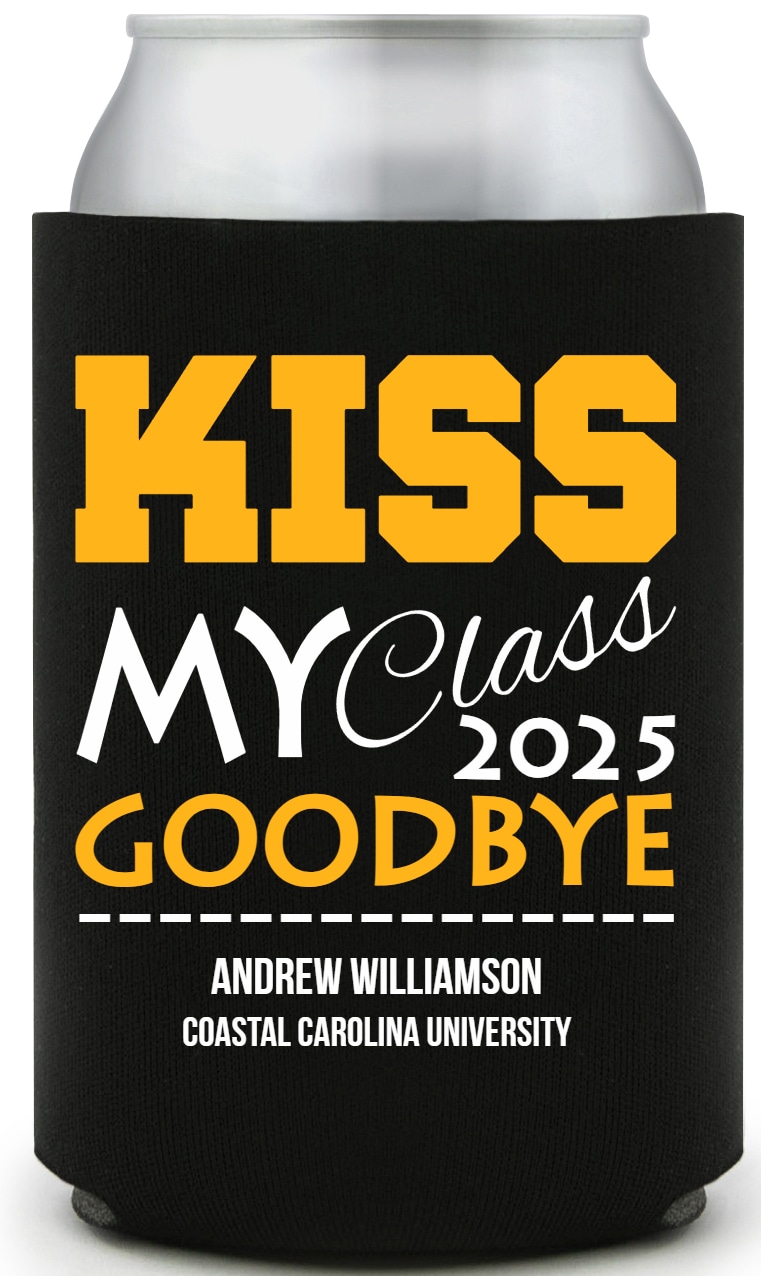 Kiss My Class 2025 Goodbye Full Color Foam Collapsible Coolies All Over Print Style 172683