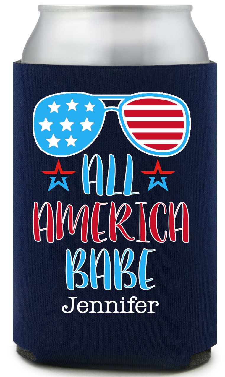 America Full Color Foam Collapsible Coolies All Over Print Style 173014