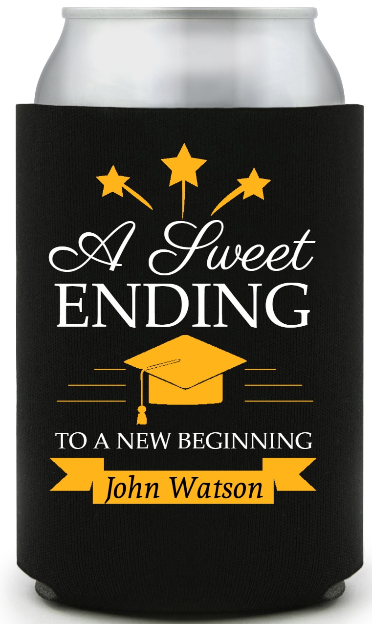 A Sweet Ending To A New Beginning Full Color Foam Collapsible Coolies All Over Print Style 171701