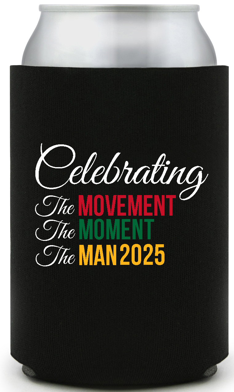 Celebrating The Movement Moment Man 2025 Full Color Foam Collapsible Coolies All Over Print Style 169453