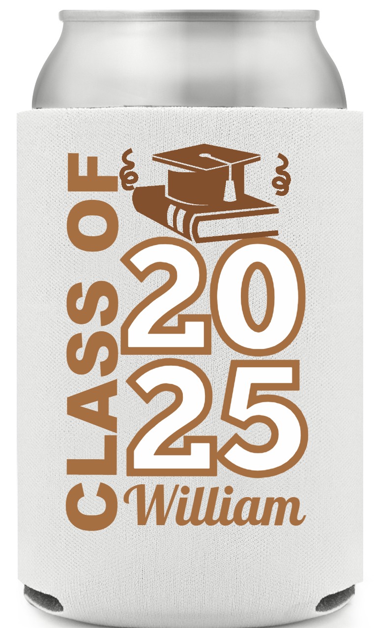 Class Of 2025 Full Color Foam Collapsible Coolies All Over Print Style 171337