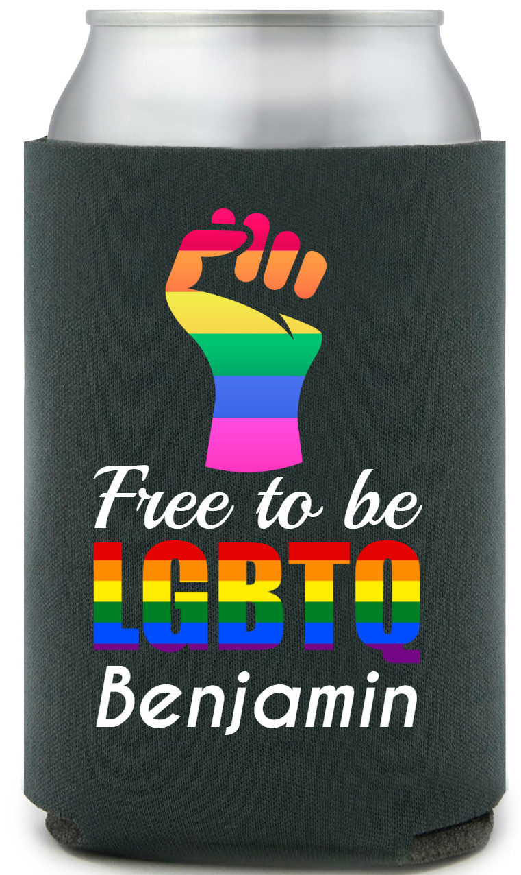 Free To Be Lgbtq Full Color Foam Collapsible Coolies All Over Print Style 173185