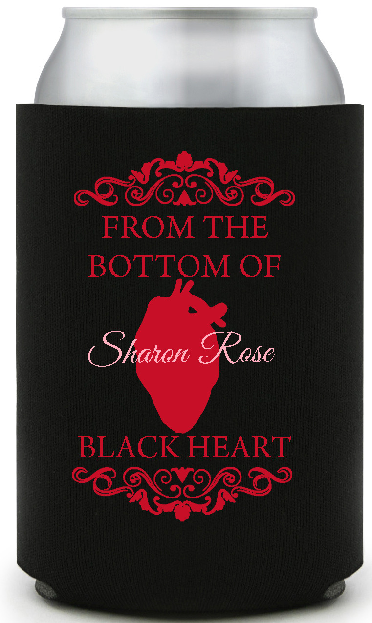 From The Bottom Of Sharon Rose Black Heart Full Color Foam Collapsible Coolies All Over Print Style 169493