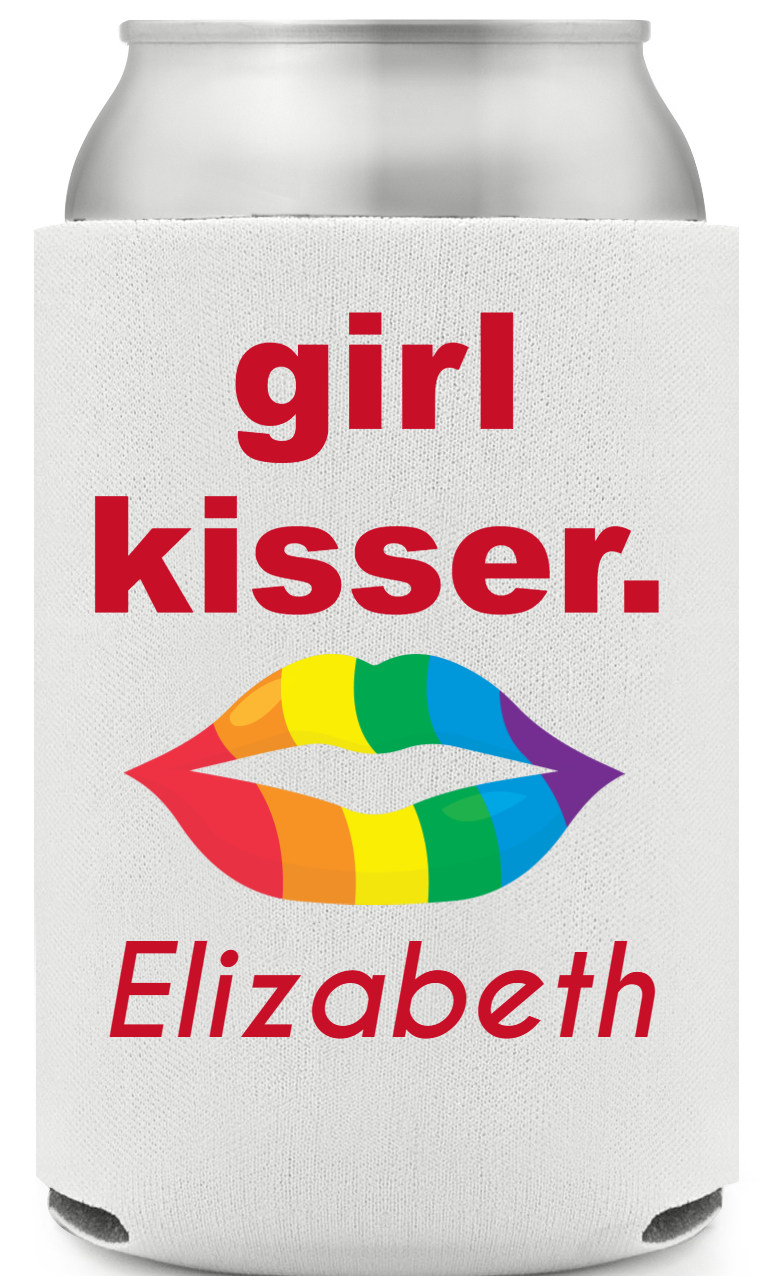 Girl Kisser Full Color Foam Collapsible Coolies All Over Print Style 173260