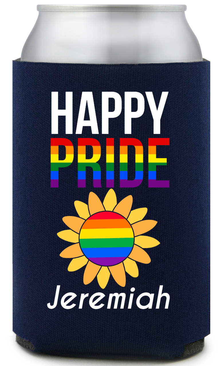 Happy Pride Full Color Foam Collapsible Coolies All Over Print Style 173193