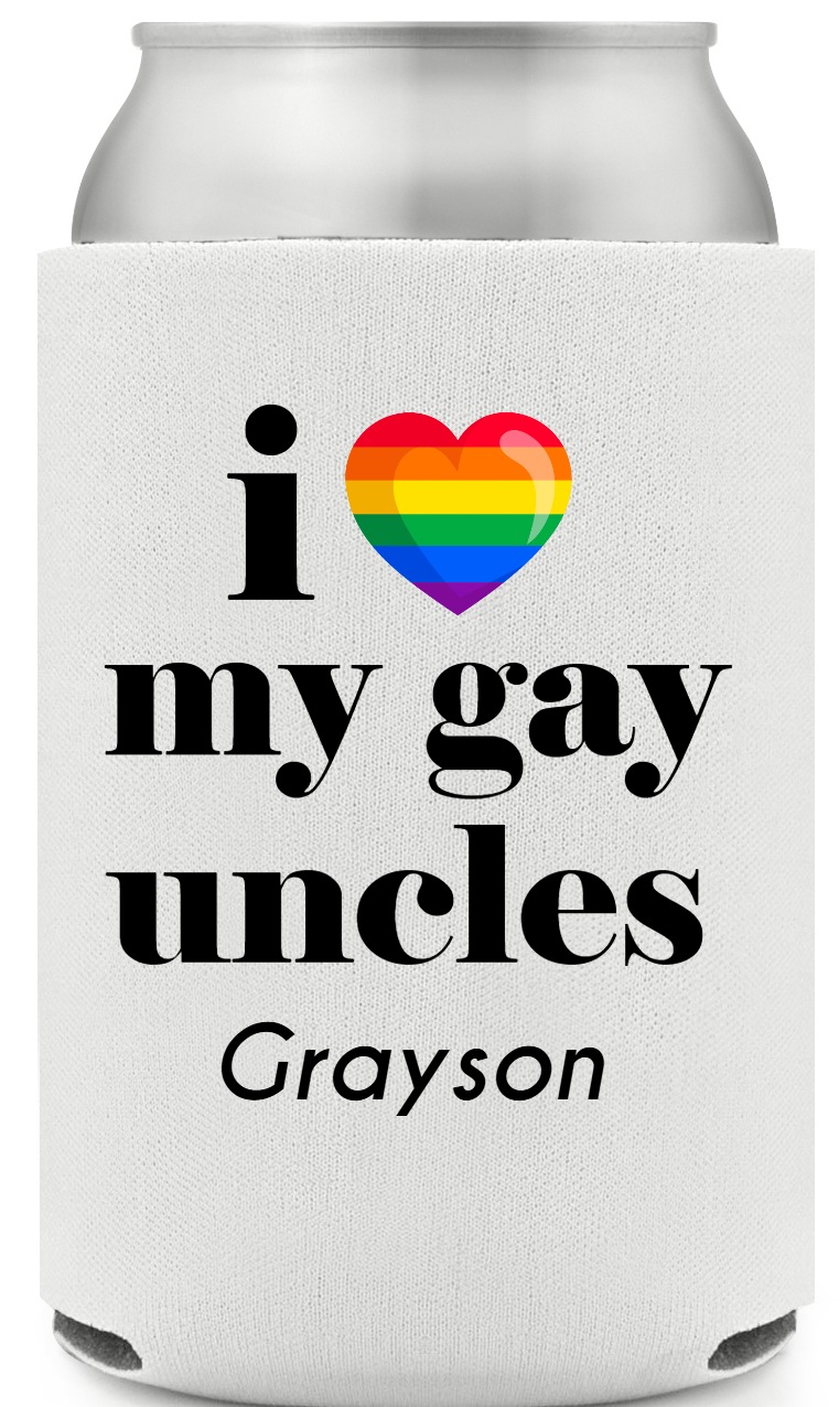 I Love My Gay Uncles Full Color Foam Collapsible Coolies All Over Print Style 173160