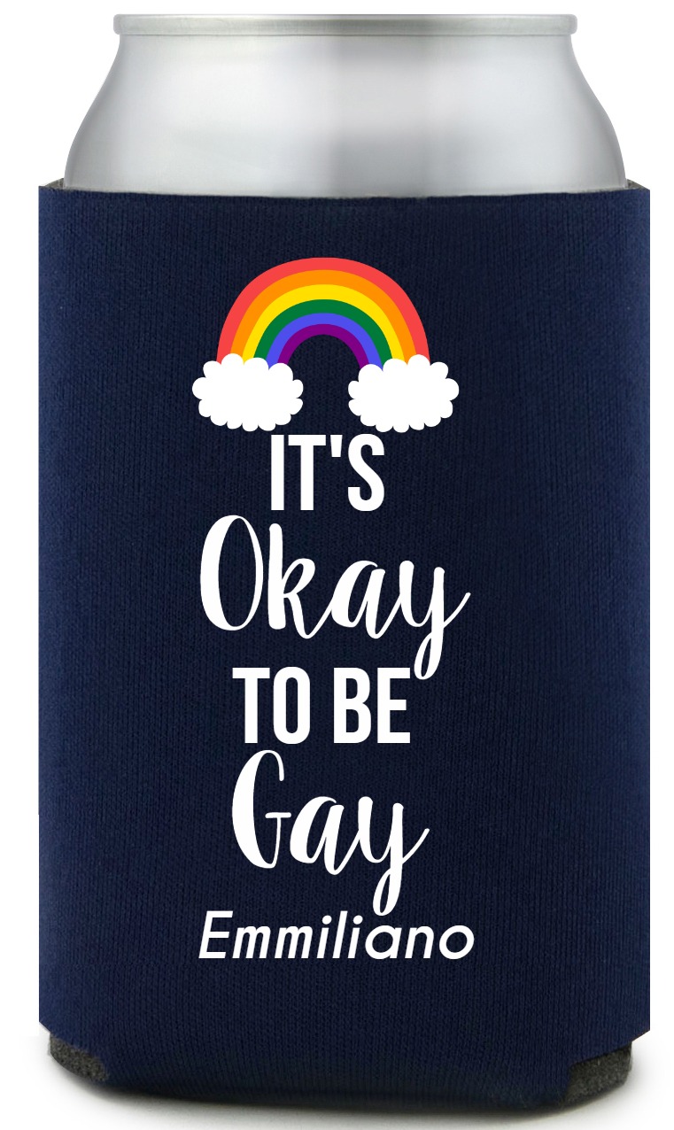 It's Okay To Be Gay Full Color Foam Collapsible Coolies All Over Print Style 173223