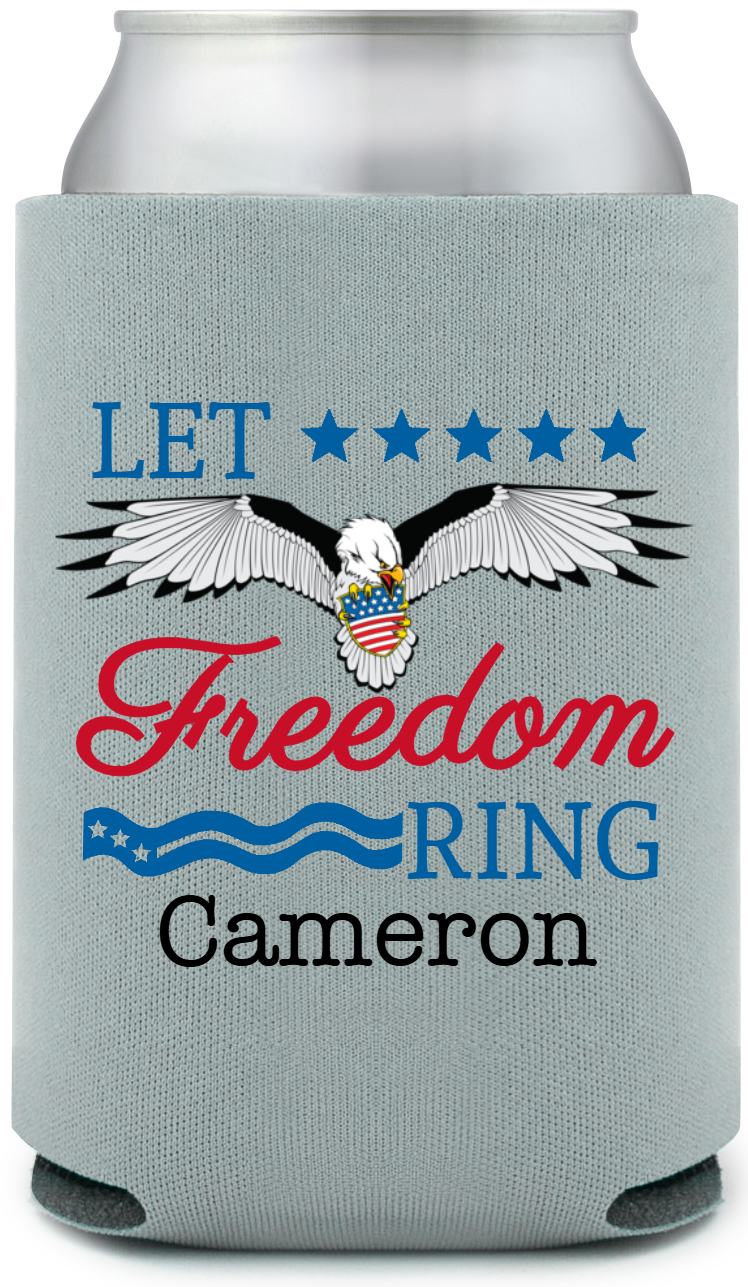 Let Freedom Ring Full Color Foam Collapsible Coolies All Over Print Style 173009