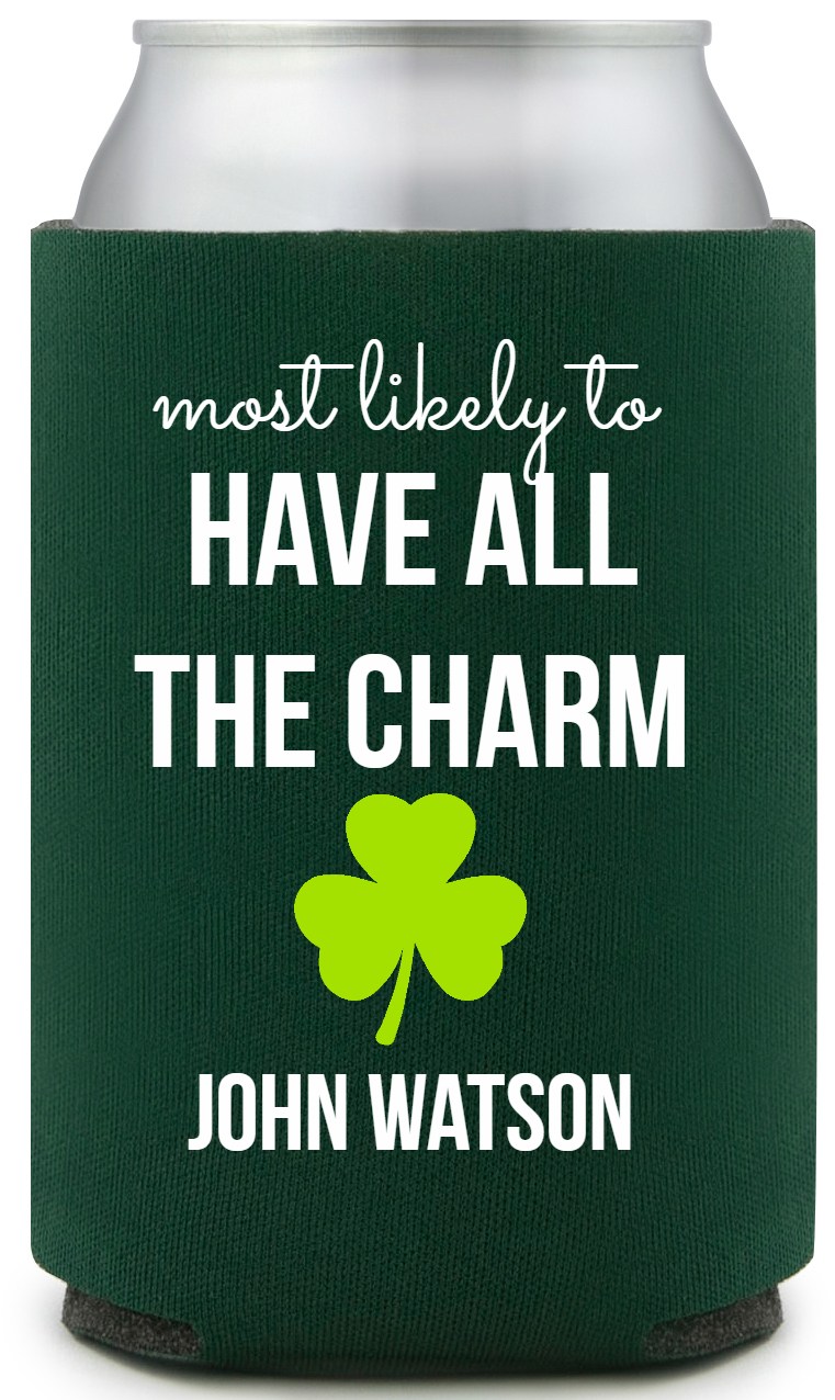 Most Likely To Have All The Charm John Watson Full Color Foam Collapsible Coolies All Over Print Style 170059